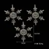 Adornos navideños Adornos para árbol de Navidad Copo de nieve transparente Cristal acrílico Colgante creativo Copo de nieve navideño