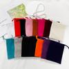 Bolsa de Almacenamiento Negra con Cordón de Cierre para Colgantes de Jade, Bolsa de Embalaje de Terciopelo, Bolsita para Joyas, Almacenamiento Creativo