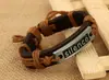 Pulsera de aleación de cuero silencio boutique al por mayor al por mayor pequeño joyería de cuero pulsera de piel de vaca europea y americana