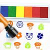Tira de borde 6 colores almohadilla de tinta para niños color DIY creación de pintura almohadilla de tinta multicolor pintura con dedos almohadilla de tinta para huellas dactilares