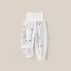 Camisa de otoño A-class de algodón puro sin costuras para niños, top ajustado de algodón para bebé para otoño e invierno, cárdigan de hombro para niños y niñas
