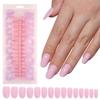 Uñas Postizas Color Sólido Brillante Removibles 120 Piezas En Caja Uñas Postizas Pre-Hechas Manicura