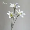 3 Cabeças de Lírios Sem Folhas, Flores Artificiais, Decoração de Casa, Adereços para Fotos, Buquês de Mesa de Casamento, Arranjos de Cena com Flores Artificiais
