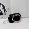 Bolso de Mano de Moda Nuevo, Bolso de Noche Mini, Asa de Metal Dorado, Bolso de Hombro con Cadena, Bolso de Mano Mate