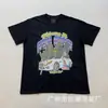 Camiseta de Manga Corta con Estampado de Letras Hip-Hop Americano Synaworld para Hombre, Top Casual Holgado de Cuello Redondo Estilo Europeo y Americano, Verano