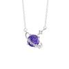 Collar Original de Piedra de las Doce Estrellas Plata Esterlina 925 Moda para Mujer Joker Cadena de Zirconio Azul Mar Colgante de Piedra Natal