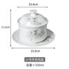 Panela de Cerâmica Pequena para Cozido Lento para Uma Pessoa, Tigela Ninho de Pássaro com Hashis, Prato para Cozinhar Sopa no Vapor com Tampa, Louça de Porcelana Branca, Estilo Chinês