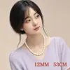 Combinado com Colar Cheongsam, Corrente para Clavícula de Pérola Imitação de Milho de Três Camadas, Corrente Curta Estilo Retrô Francês com Múltiplos Círculos para Mulheres