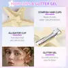 Clip para el Cabello de Estrella de Mar con Brillo de Gel de Sirena Transfronterizo Set de Decoración Facial y Capilar para Vacaciones en la Costa