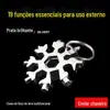 Mini Chave de Fenda Portátil Floco de Neve, Cartão Ferramenta Floco de Neve Hexagonal e Octogonal 18 em 1, Chave Inglesa Universal Multifuncional