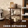 Estante esquinero de escritorio multicapa para tazas de café y juegos de té, organizador para mesa de comedor, entrada del hogar y encimera