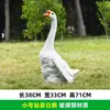 Escultura de Ganso Blanco de Fibra de Vidrio Simulada Césped Comunitario al Aire Libre Estanque Parque de Granja Paisaje Forestal Adornos Decorativos de Animales