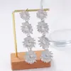 Para Design de Personalidade Estilo Minimalista Retrô de Luxo Leve Transfronteiriço Brincos Femininos de Liga Metálica Flor Exagerada Girassol