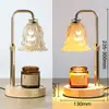 Lámpara de Aromaterapia con Temporizador de Atenuación de Madera Maciza, Lámpara para Derretir Cera de Aromaterapia, Lámpara de Vela, Lámpara para Derretir Velas, Decoración de Dormitorio, Lámpara de Mesa Ambiental