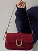 Bolsa Feminina de Luxo 2026 Nova Vintage Vinho Fivela de Ferradura Fashion Bolsa de Mão Bolsa de Ombro Cruzada