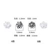 Accesorios de plata s925, joyería de plata lisa para hacer tú mismo, pequeñas cuentas de flores, pulsera de cuerda roja con flor de cerezo rosa, hecha a mano con cuentas