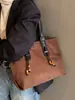 Bolso Tote de Gran Capacidad para el Trabajo Moda Tendencia Nuevo Retro Versátil Bolso de Hombro Bolso de Mano de Gamuza para Mujer