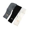 [Venta al por mayor de fábrica] Leggings de hongo enrollado para niños de otoño e invierno con forro polar/sin forro polar bordado de una pieza de terciopelo pantalones de niña