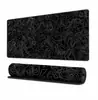 Alfombrilla de ratón abstracta de moda, alfombrilla de escritorio extragrande para juegos, líneas de contorno en blanco y negro, alfombrilla para teclado de computadora, personalizada con borde antideslizante