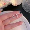 Brincos de Pérola Redonda com Pino de Prata S925 Studs Elegantes Retrô Franceses Brilho Leve Design Personalizado de Nicho Brincos
