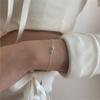 Pulsera de Plata de Ley 925 Estilo Coreano con Lazo Fan Zhiqiao Simple de Moda Versátil Estilo Ins Pulsera Geométrica