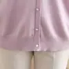 Suéter elegante estampado para mujeres de mediana edad, atuendo de otoño, top de moda, tejido de dos piezas falso, ropa para mujeres de mediana edad, capa base rejuvenecedora