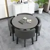 Mesa de Comedor Plegable para Uso Doméstico, Adecuada para Apartamentos Pequeños, Mesa de Comedor para Uso Comercial, Juego de Mesa y Sillas para Reuniones en Tiendas, Mesa Redonda de Recepción