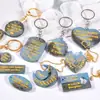 Resina de Cristal de Amapola Molde de Silicona DIY Accesorios Anillo para Llavero Cadenita de Unión Colgante