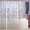 Cortina de Chuveiro Transparente de Cor Sólida com Textura 3D Transfronteiriça, Impermeável e à Prova de Mofo, Cortina de Divisória para Banheiro Sem Furos