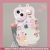 Muñeca Gato Kt Adecuada para Apple 16 Funda de Teléfono Móvil Linda Iphone18Pro Doble Soporte 17 Silicona Transparente 15/13