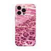 Estuche para iPhone 15 con Estampado de Leopardo Rosa y Efecto de Onda de Agua de Venta Caliente Transfronterizo Película para iPhone 17 Estuche Duro de Cobertura Total 18 Pro Max