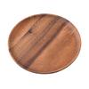 Suministro Directo de Fábrica Plato para Snacks de Madera de Acacia Plato de Frutas de Madera Maciza para Restaurante Plato Redondo de Madera Al por Mayor en Stock Madera Maciza