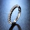 Anillo de Moda Japonesa y Coreana Anillo de Circonita Xingyue Anillo de Diamantes de una Fila para Mujer Anillo de Cola Anillo Rosa de Simulación Celebrador en Vivo en Línea