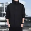 Jaqueta corta-vento com capuz para streetwear e workwear, tecido repelente à água e resistente a manchas, várias cores disponíveis, para primavera, outono, camping, montanhismo, jaqueta casual