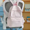 Mochila Escolar de Alto Valor Estético Estilo Universitário, Mochila Xadrez Floral Japonesa, Mochila Feminina para Estudante, Mochila Artística e Fresca