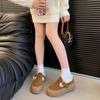 Botas de nieve de fondo grueso con forro polar zapatos Birkenth para mujer 2025 nuevos zapatos de algodón de otoño e invierno zapatos de algodón cálido zapatos de comercio exterior zapatos al por mayor