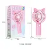 Ventilador pequeno de mão de três velocidades recarregável ventilador de mesa mini portátil de bolso com logotipo fábrica novo
