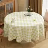 Toalha de Mesa Redonda Avançada Sem Lavagem À Prova de Óleo Impermeável Anti-Manchas Toalha de Mesa para Sala de Jantar Toalha de Mesa Redonda Tapete de Mesa Redondo Doméstico