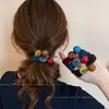 Goma para el pelo de coleta alta estilo coreano 2026 Nueva banda para el pelo M&M para mujer, Cuerda elástica para el pelo Accesorio para el pelo
