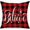 Juego de Fundas de Almohada Transfronterizas para Navidad Europea y Americana, Funda para Cojín de Sofá de Sala de Estar, Funda para Almohada de Cintura con Reno Papá Noel Árbol, Suministro de Fábrica