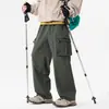 Pantalones Casuales de Trabajo Estilo Americano para Hombre, Senderismo al Aire Libre, Elegantes Pantalones de Paracaidista de Pierna Ancha, Pantalones Softshell Impermeables y Cortavientos para Otoño e Invierno