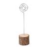 Artesanías de Madera Clip de Notas de Madera con Tocón de Corteza Clip para Fotos Decoración de Boda DIY Arte de Hierro Clip para Tarjetas de Presentación Restaurante Occidental