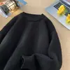 Suéter de invierno para hombre, estilo holgado y casual, chaqueta de punto retro japonesa, tejido de punto básico simple para capa interior