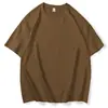 Cores Verão 23 4 Tamanhos 180g Malha de Seda Leite Duplamente Escovada Macia Fina Lisa Manga Curta Camiseta Corte Solto Atacado