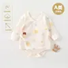 2025 Roupas Largas Novas para Bebê Algodão Puro Tipo a Moletom Triângulo para Recém-Nascido Pode Ser Usado em Todas as Estações para Proteger a Barriga Roupas para Bebê Engatinhar