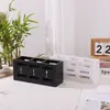 En stock Caja de Almacenamiento de Vajilla de Madera Escritorio de Cocina Cuchara Cuchillo y Tenedor Caja de Almacenamiento de Madera Caja Plana de Vajilla de Madera Maciza