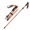 Bestseller de comercio exterior transfronterizo: Bastón de trekking plegable telescópico de cinco secciones para senderismo y viajes al aire libre, bastón de aleación de aluminio ultracorto