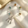 Nuevo Pulsera de Cristal Blanco con Diseño de Nicho Estilo Chino, Pulsera Elegante de Gama Alta Estilo Ins para Mujer, Joyería Cultural y Creativa al por Mayor