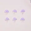Decorações de unhas com cores degradê de cogumelo cristalinas, pequenos acessórios de resina, para brincos DIY, presilhas de cabelo e acessórios de nail art