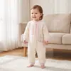 Mameluco para bebé para primavera, otoño e invierno, traje de gateo cálido de tres capas para recién nacidos, mameluco con acolchado y grosor extra para dormir